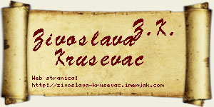 Živoslava Kruševac vizit kartica